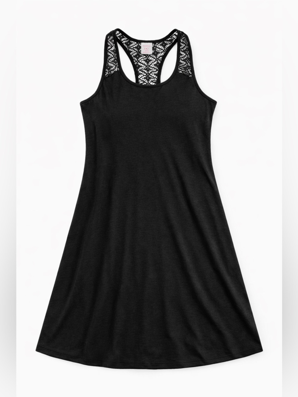 NWT Xhilaration Lace Back Racerback Mini Dress/Cover Up Women Small Black Flowy